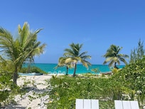 View from the sofa, the dining table and the bedrooms