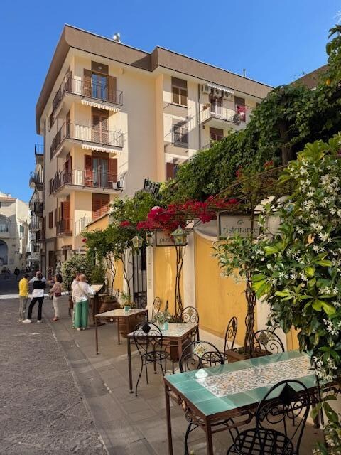 View from street looking at apartment