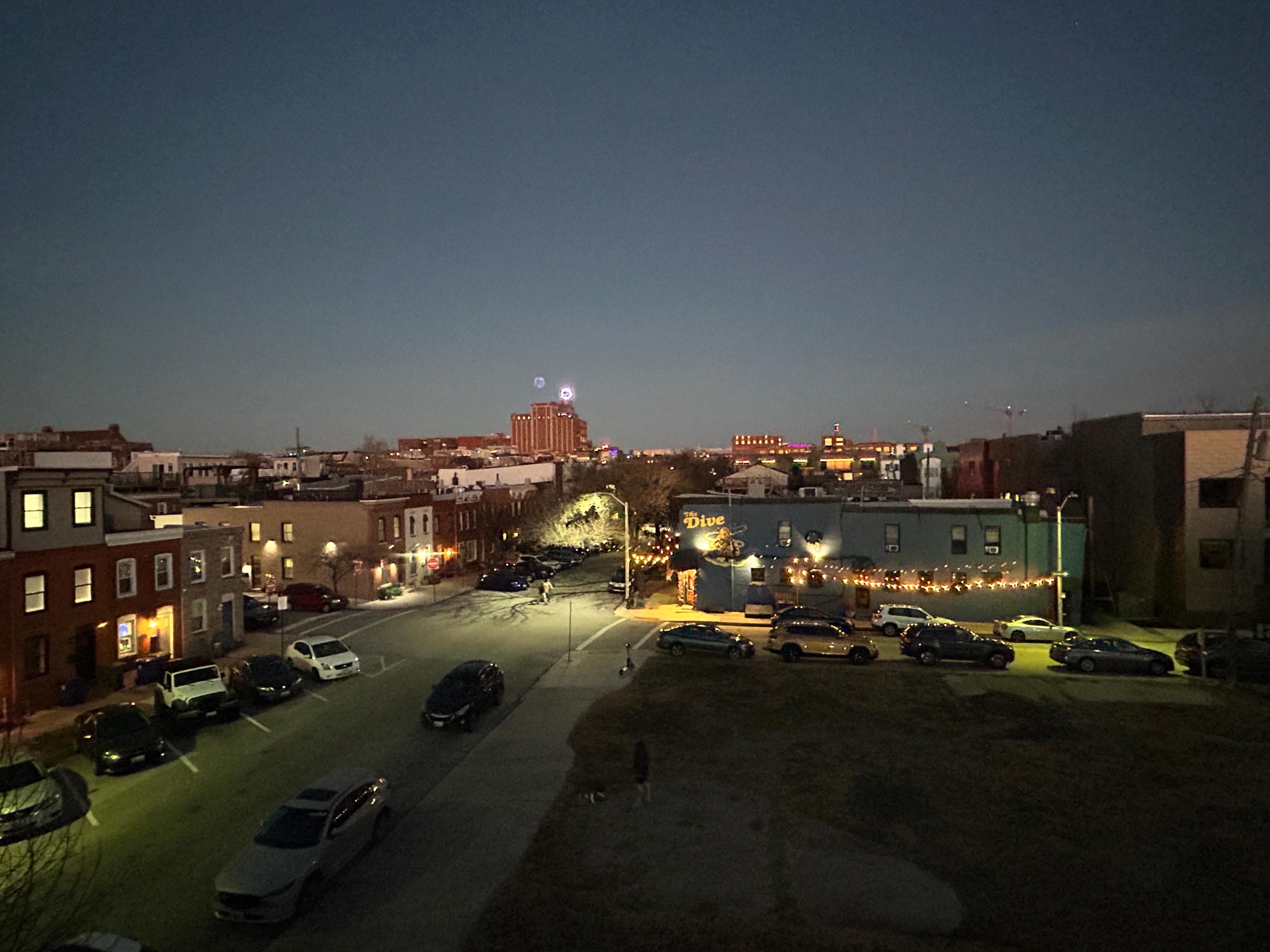 View from the rooftop deck