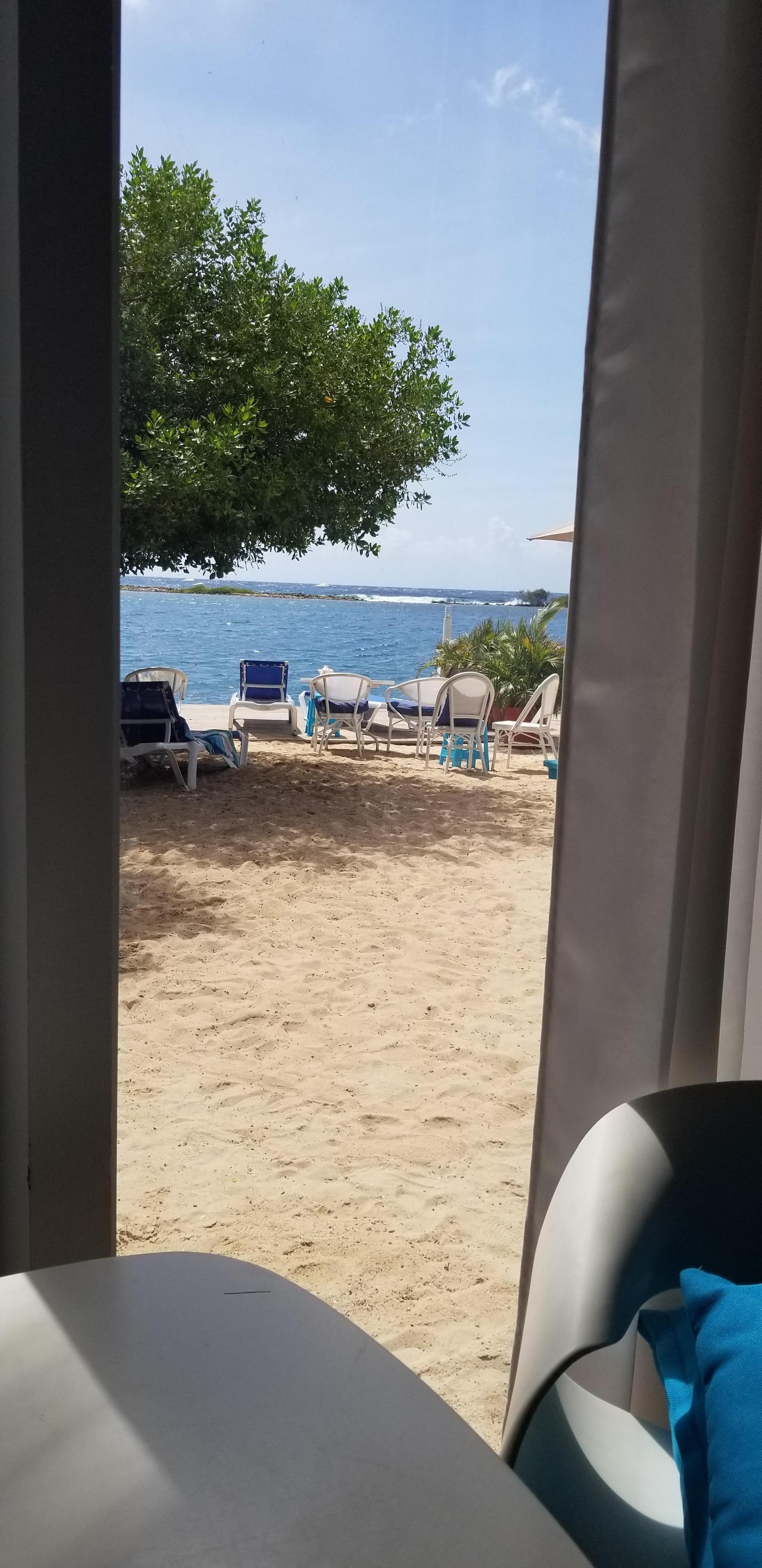 Beach and ocean view from cabin#5