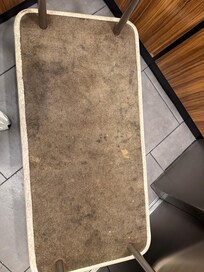 This is the cart that your provided to place your personal items to bring them up to your room. Very dirty.