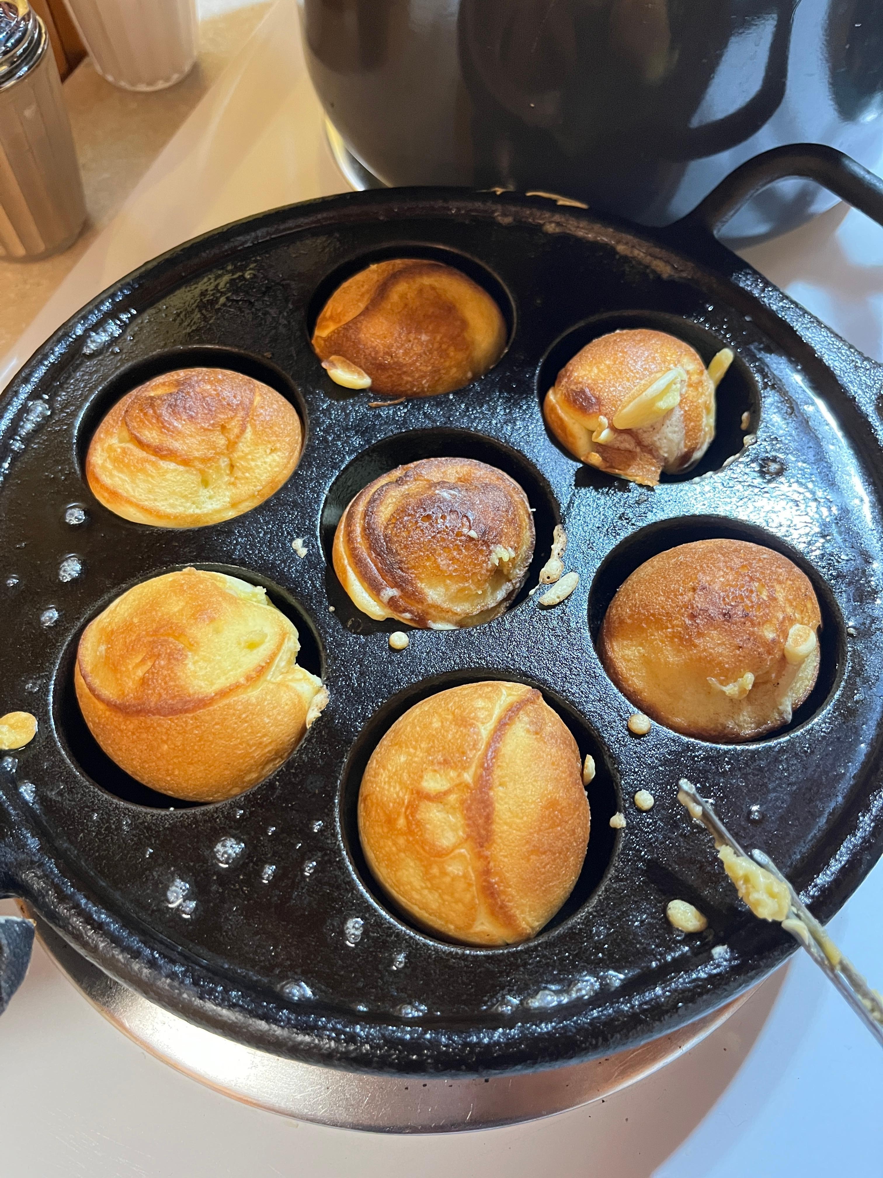 First attempt making ableskiver. Was not the best