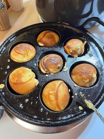 First attempt making ableskiver. Was not the best