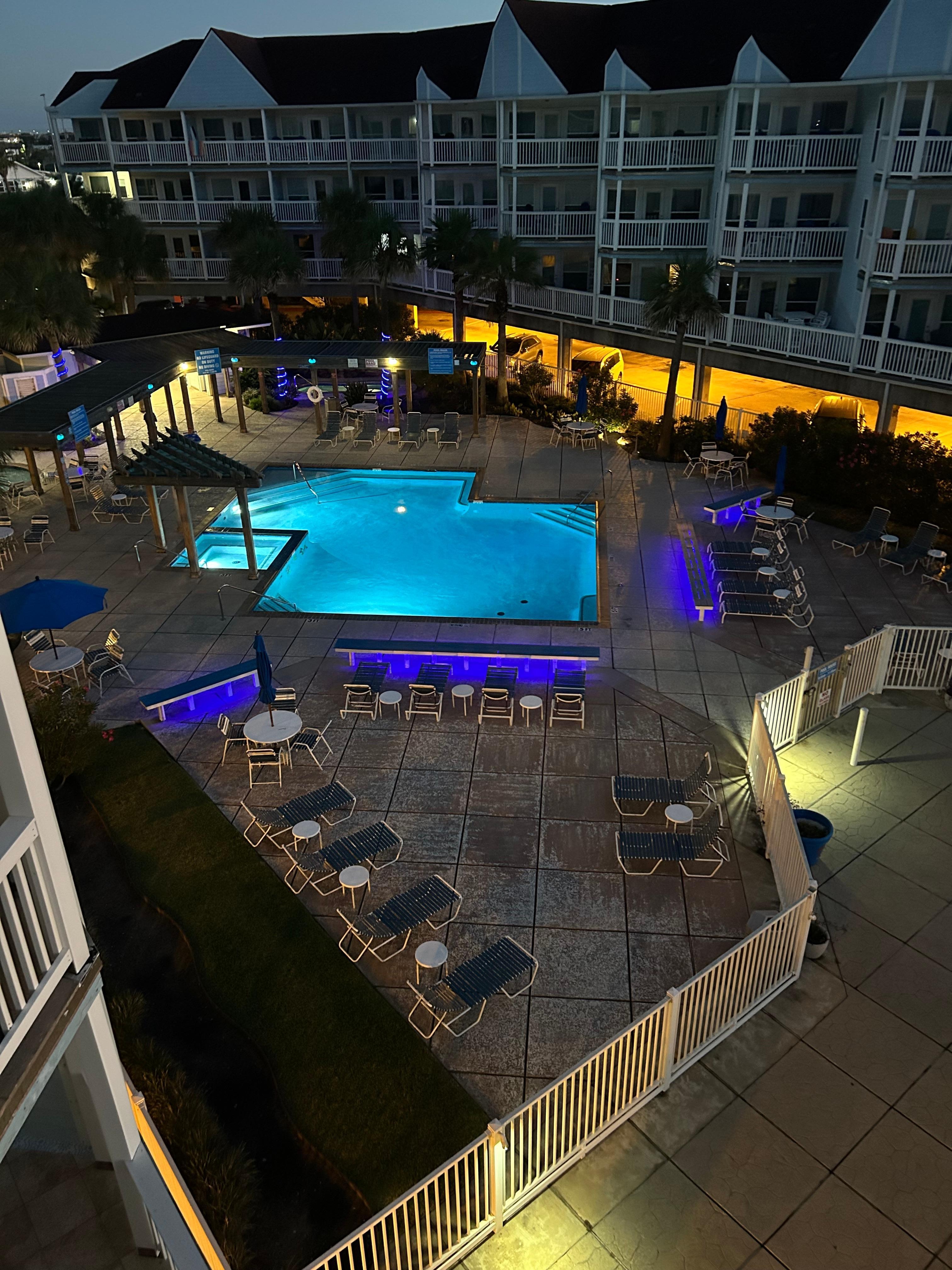 Pool area from the balcony 