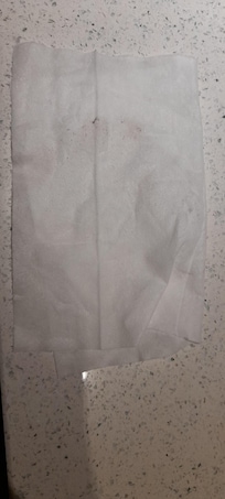 paper wipe used to clean areas