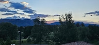 Back balcony overlooking the mountains.