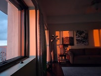 Living room during sunset