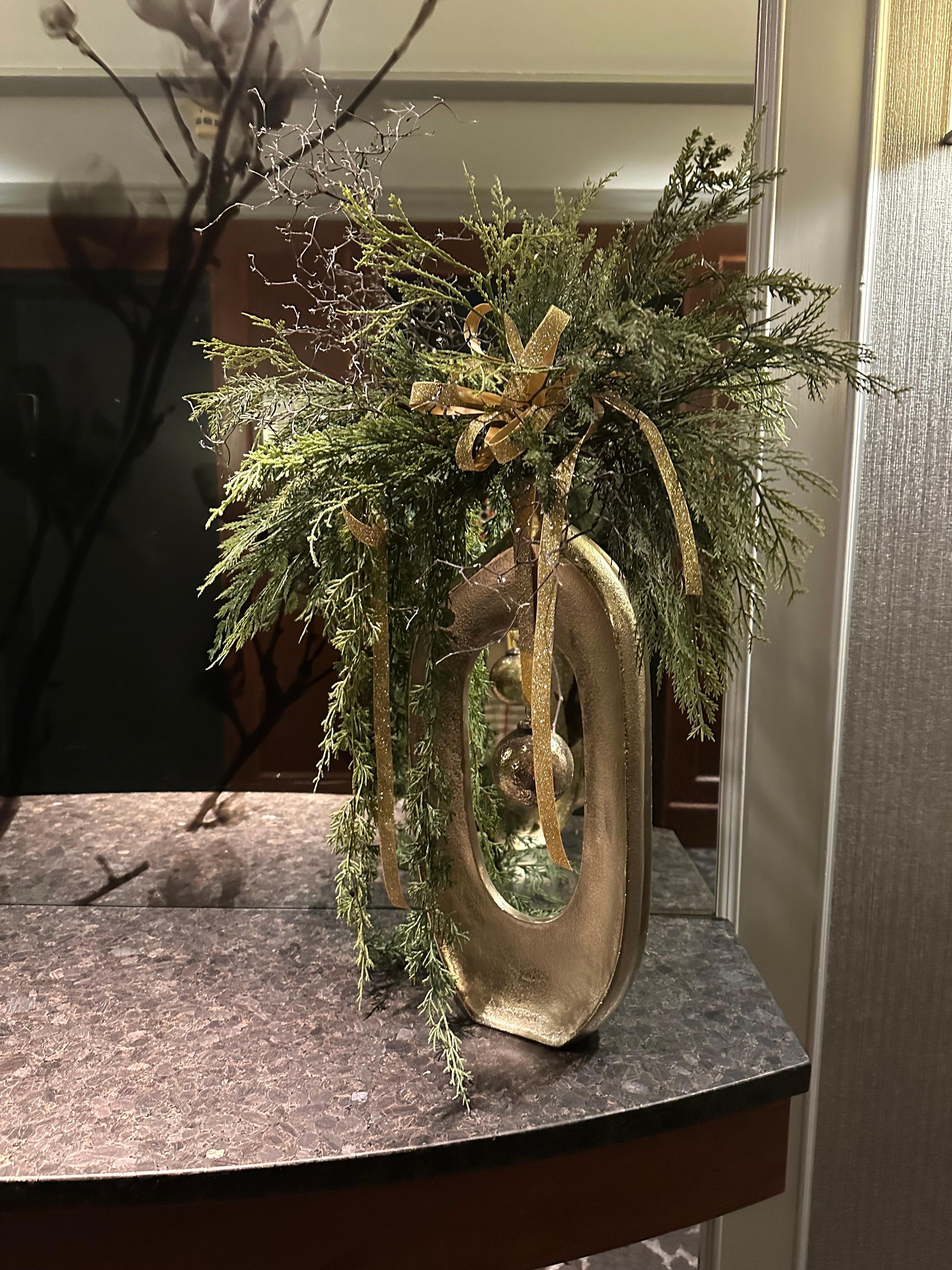 In hallway on our floor