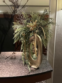 In hallway on our floor