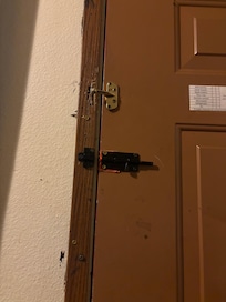 Should’ve taken more pictures but this gives an idea of holes everywhere, run down cheap motel