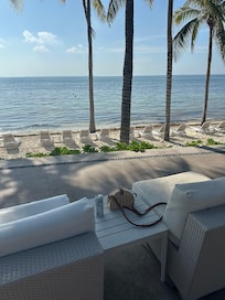 Chairs near beach.