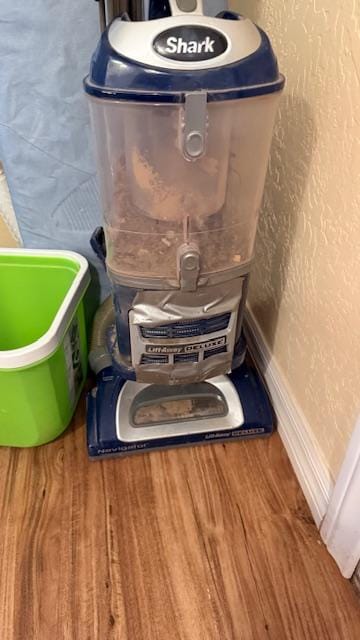 Dirt left in vacuum.
