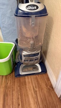 Dirt left in vacuum.
