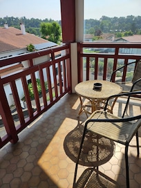 Pretty balcony off the bedroom.