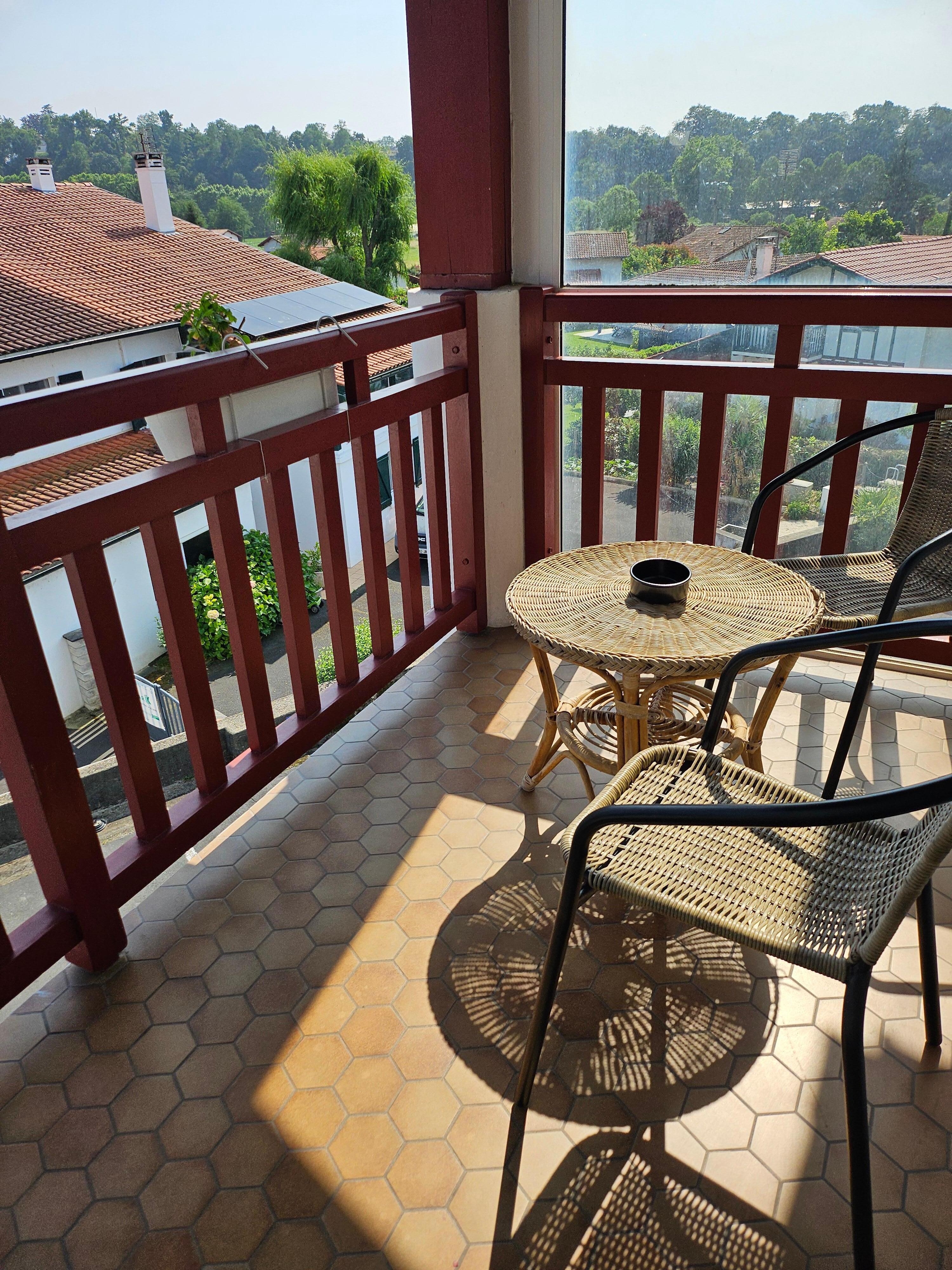Pretty balcony off the bedroom.
