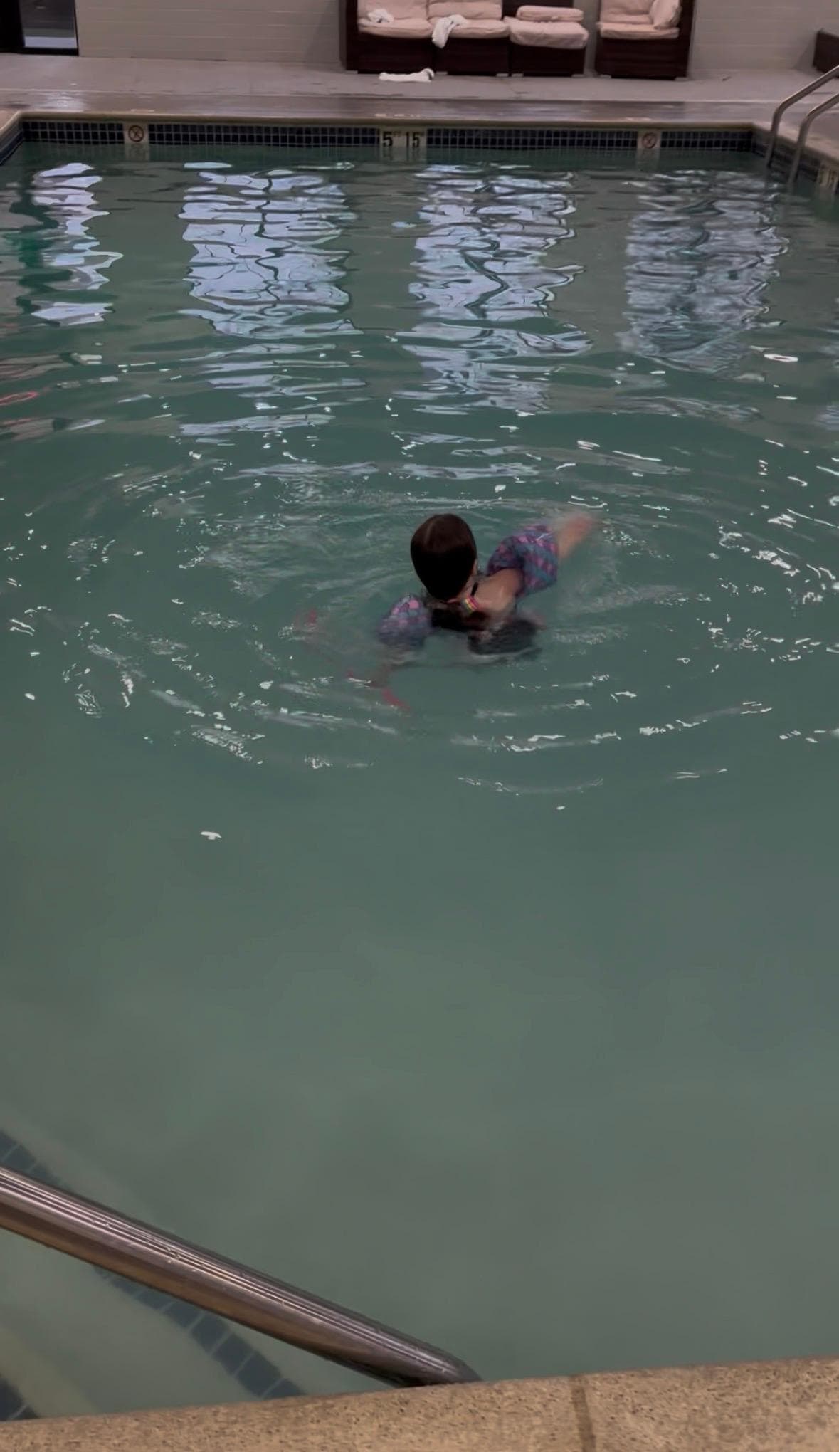 This is how the pool water looked 😒