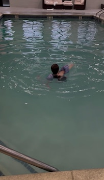 This is how the pool water looked 😒