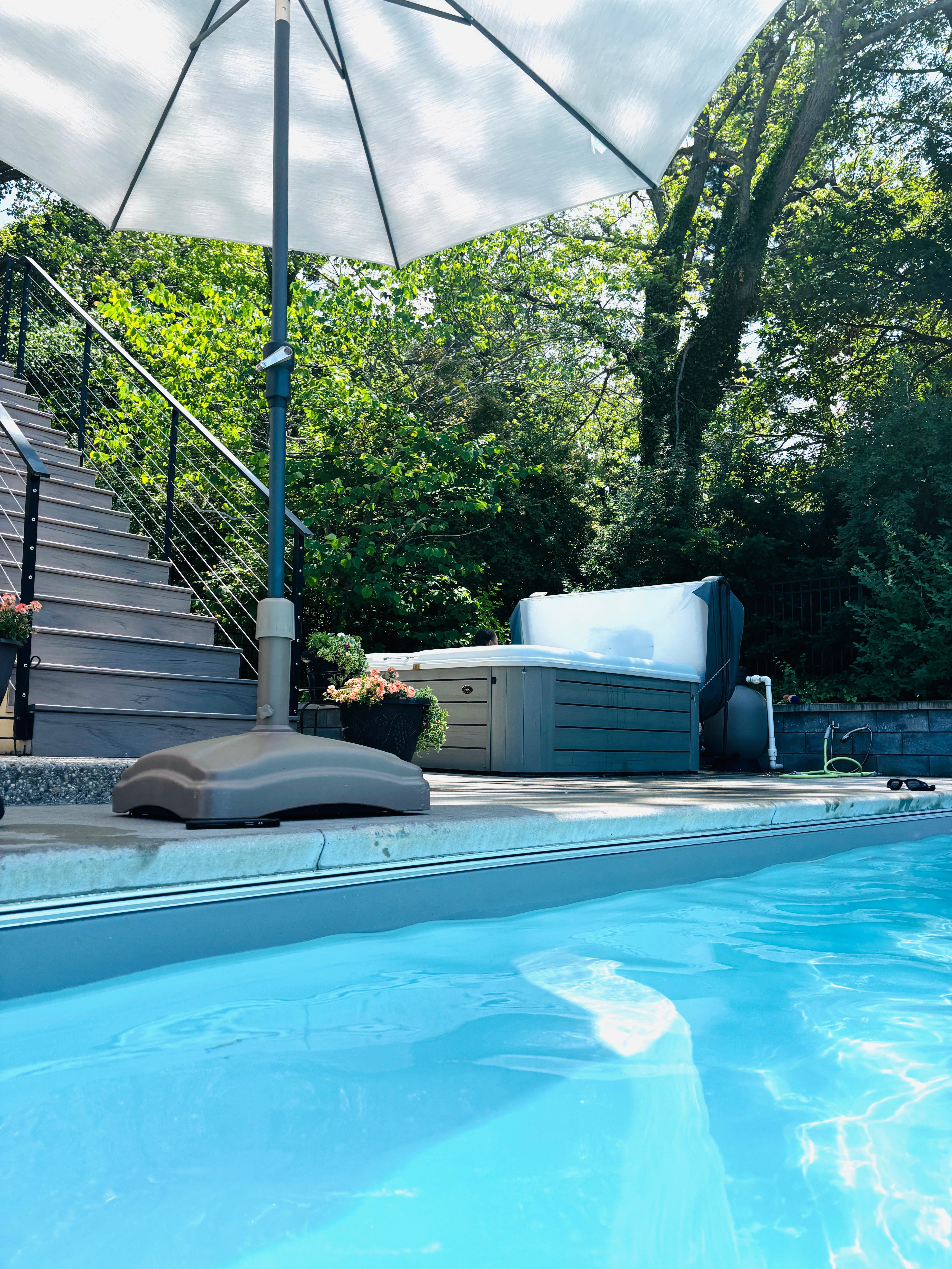 Taking a dip in the pool