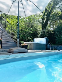 Taking a dip in the pool