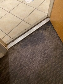 Water flooding to bedroom carpet