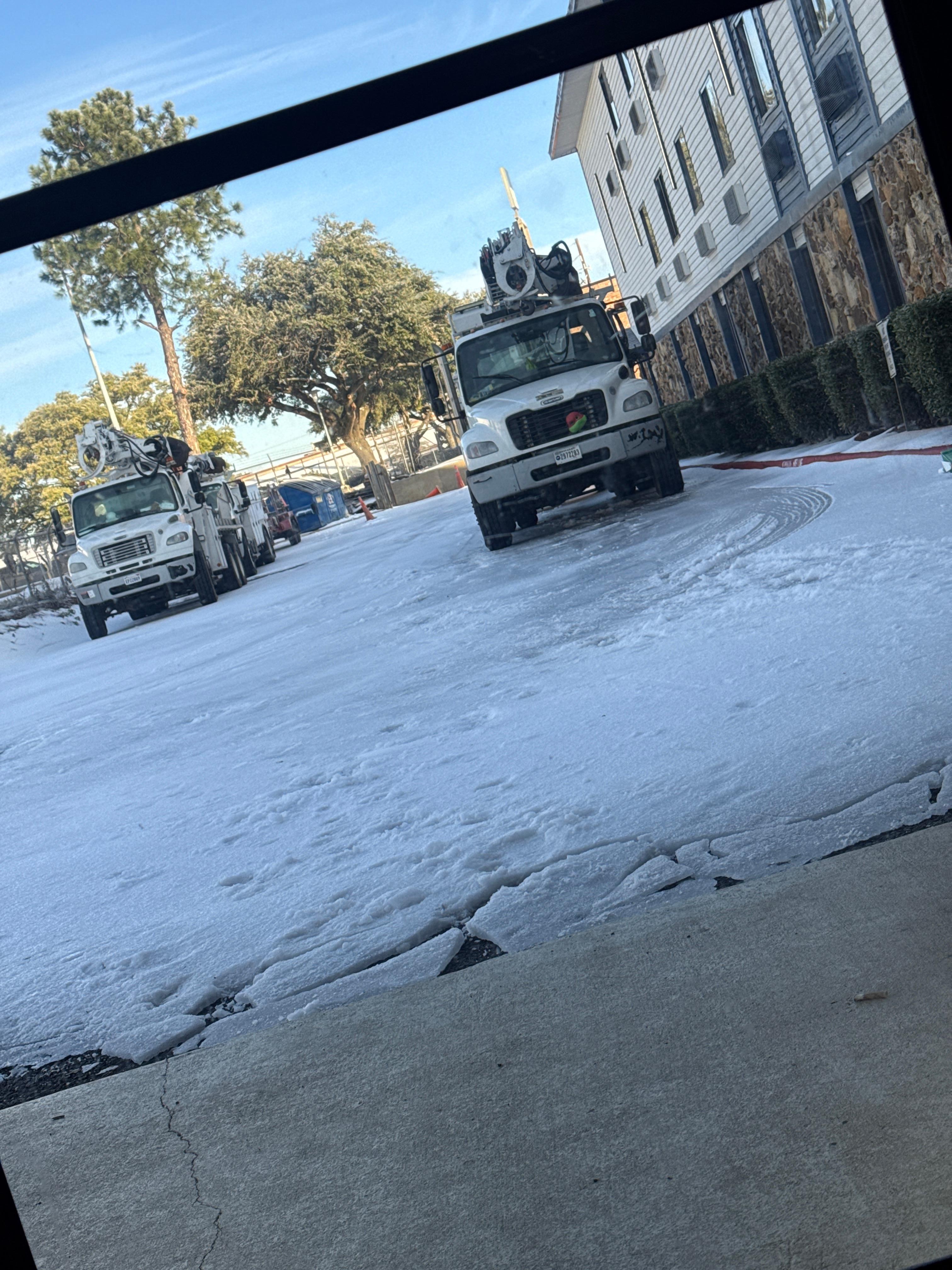 Everything was frozen 