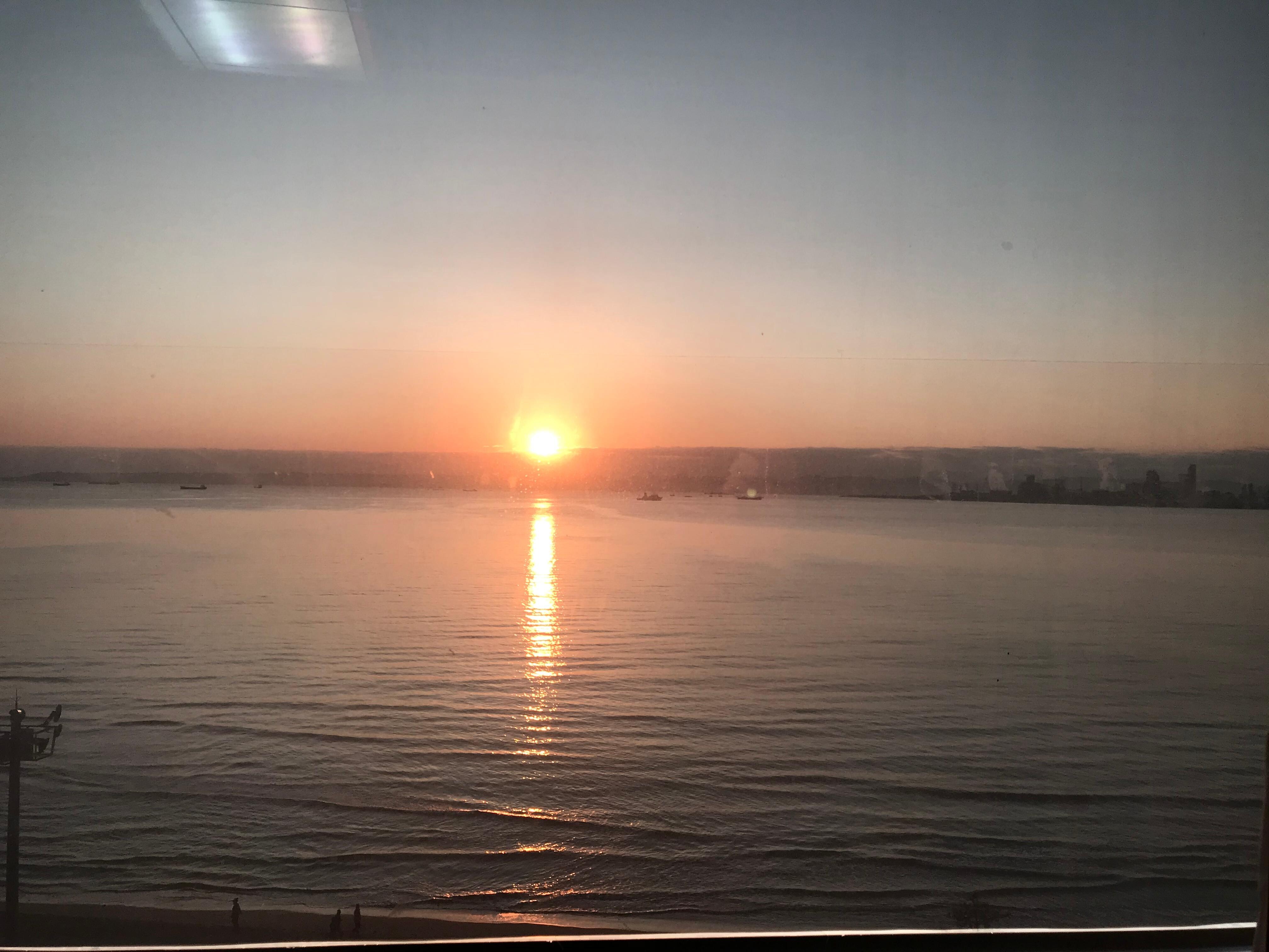 Beautiful sunrise from our room!