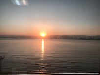 Beautiful sunrise from our room!