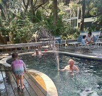 The pool area