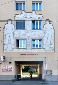 Das Christine-Nöstlinger-Haus ganz in der Nähe: eine großartige Schriftstellerin, die aus Hernals stammt