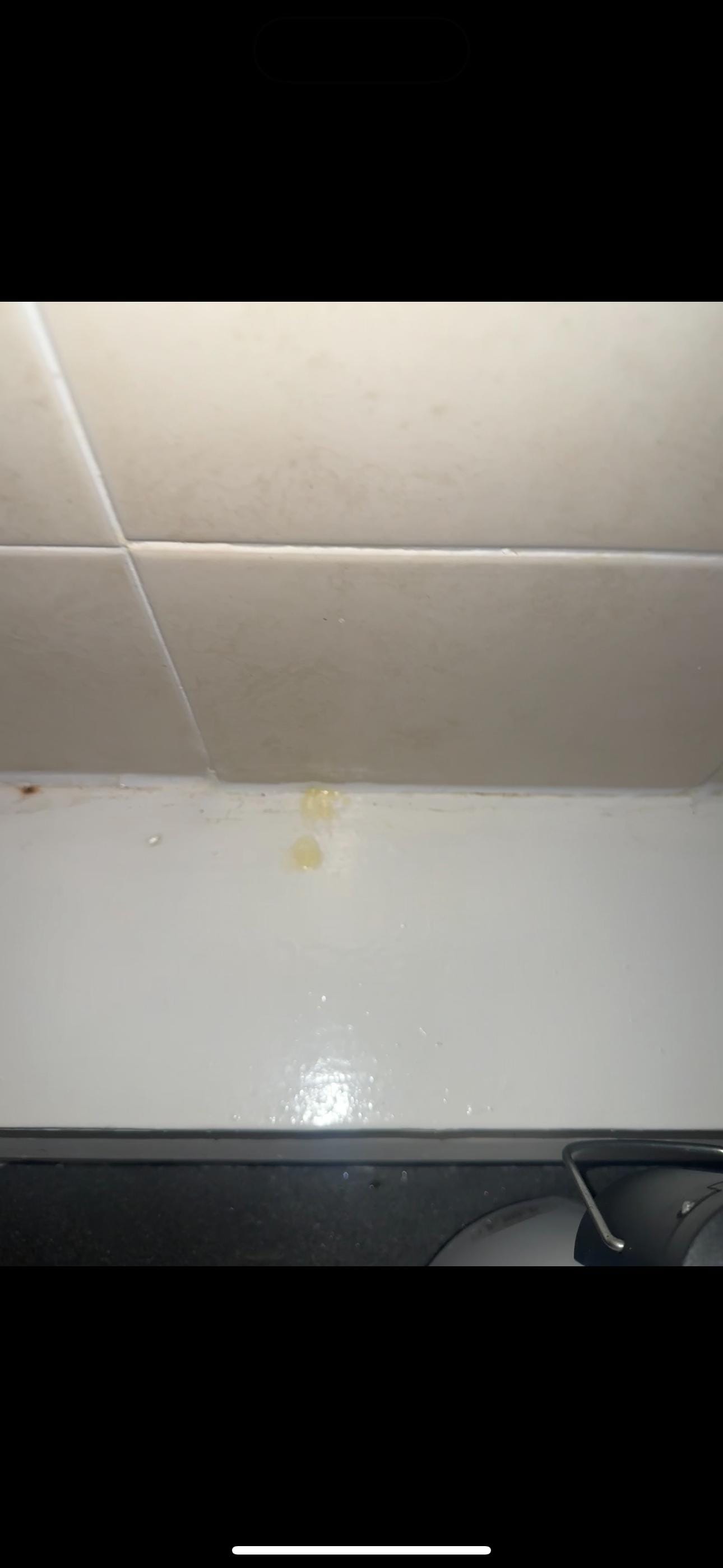 Pee marks around the toilet