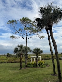 Directly in front of our balcony