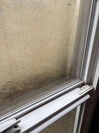 Broken window. No lock