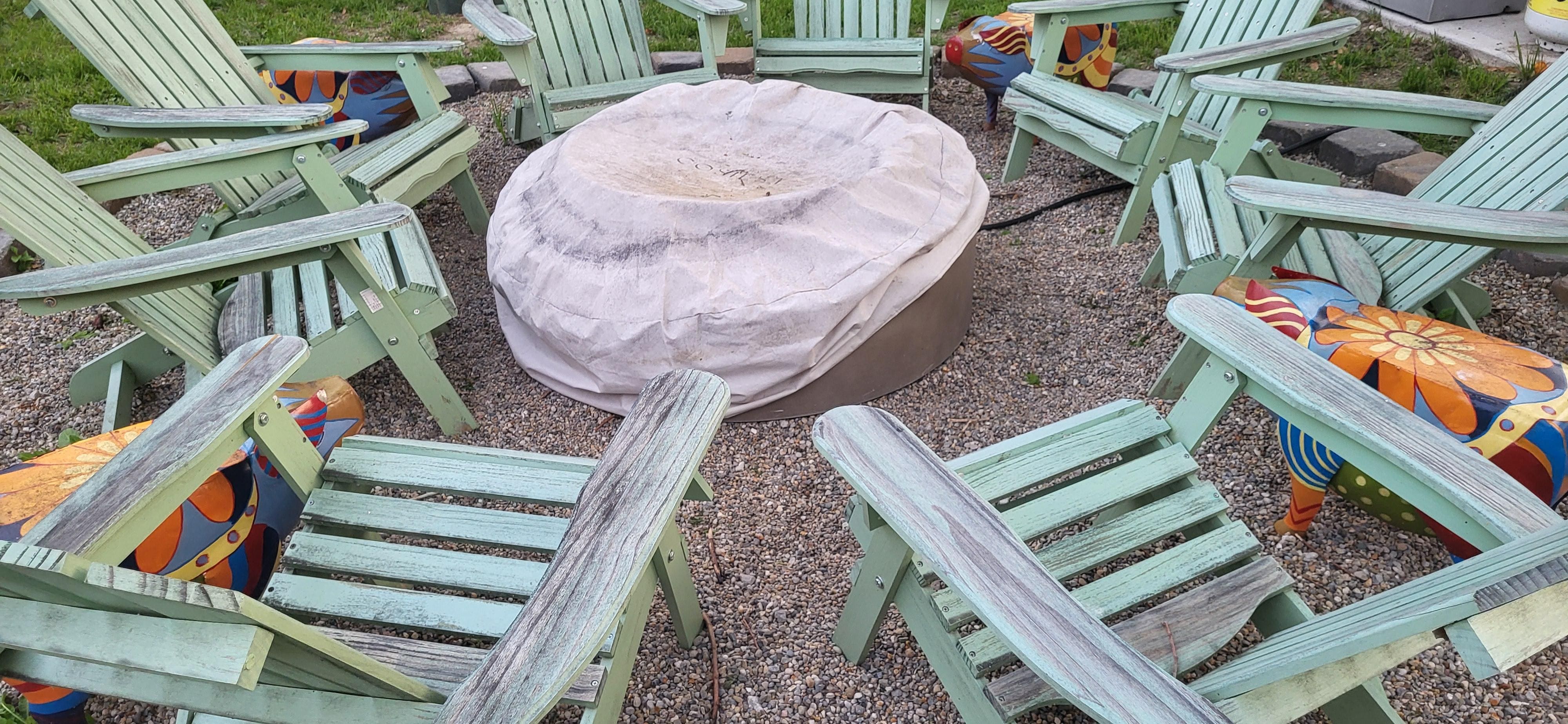 Outdoors everything moldy and dirty 