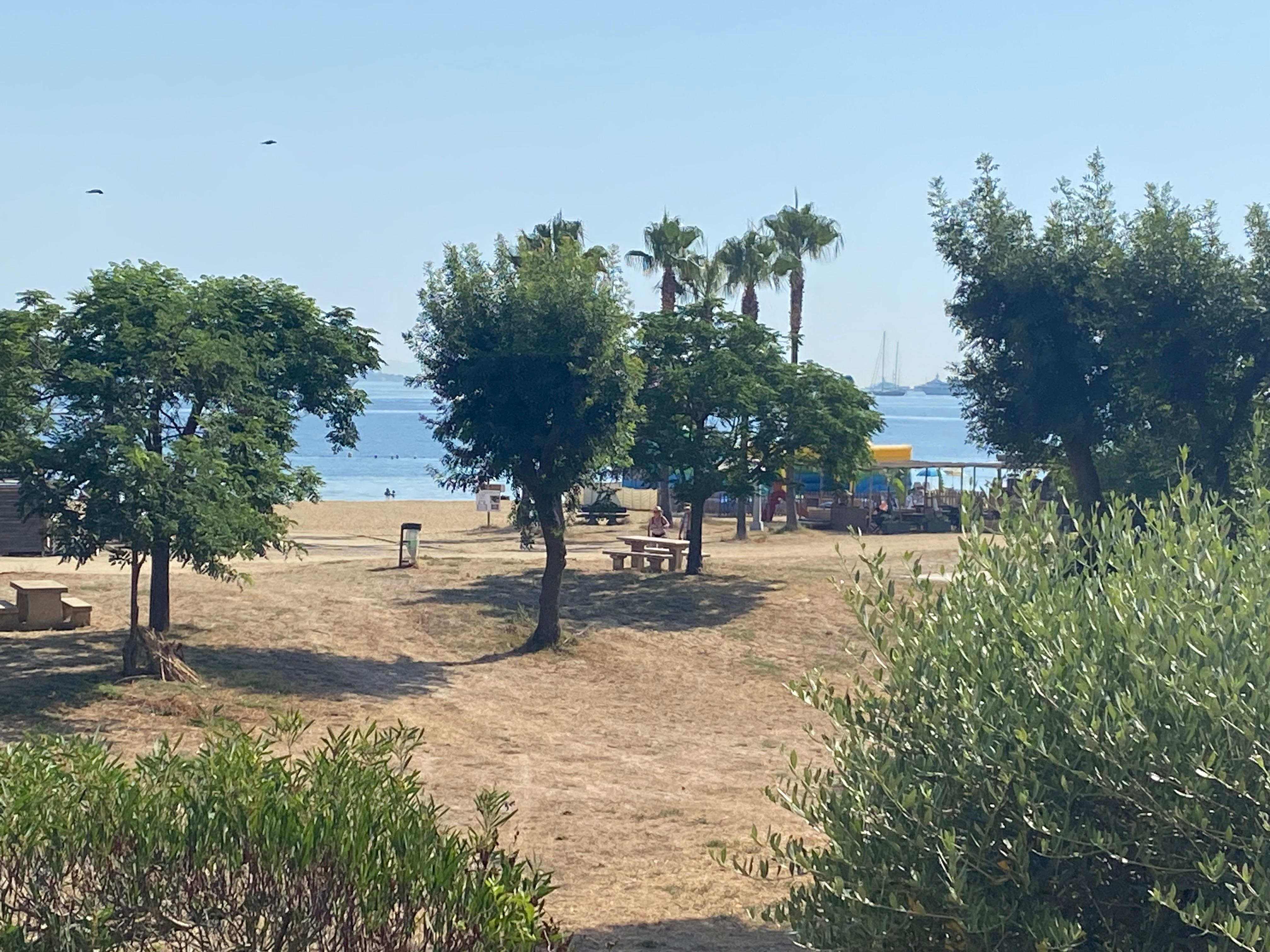 A view from the apartment looking toward the beach/sea