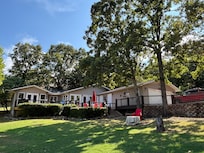 The house as seen from the yard.