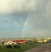 After a brief shower from our room.