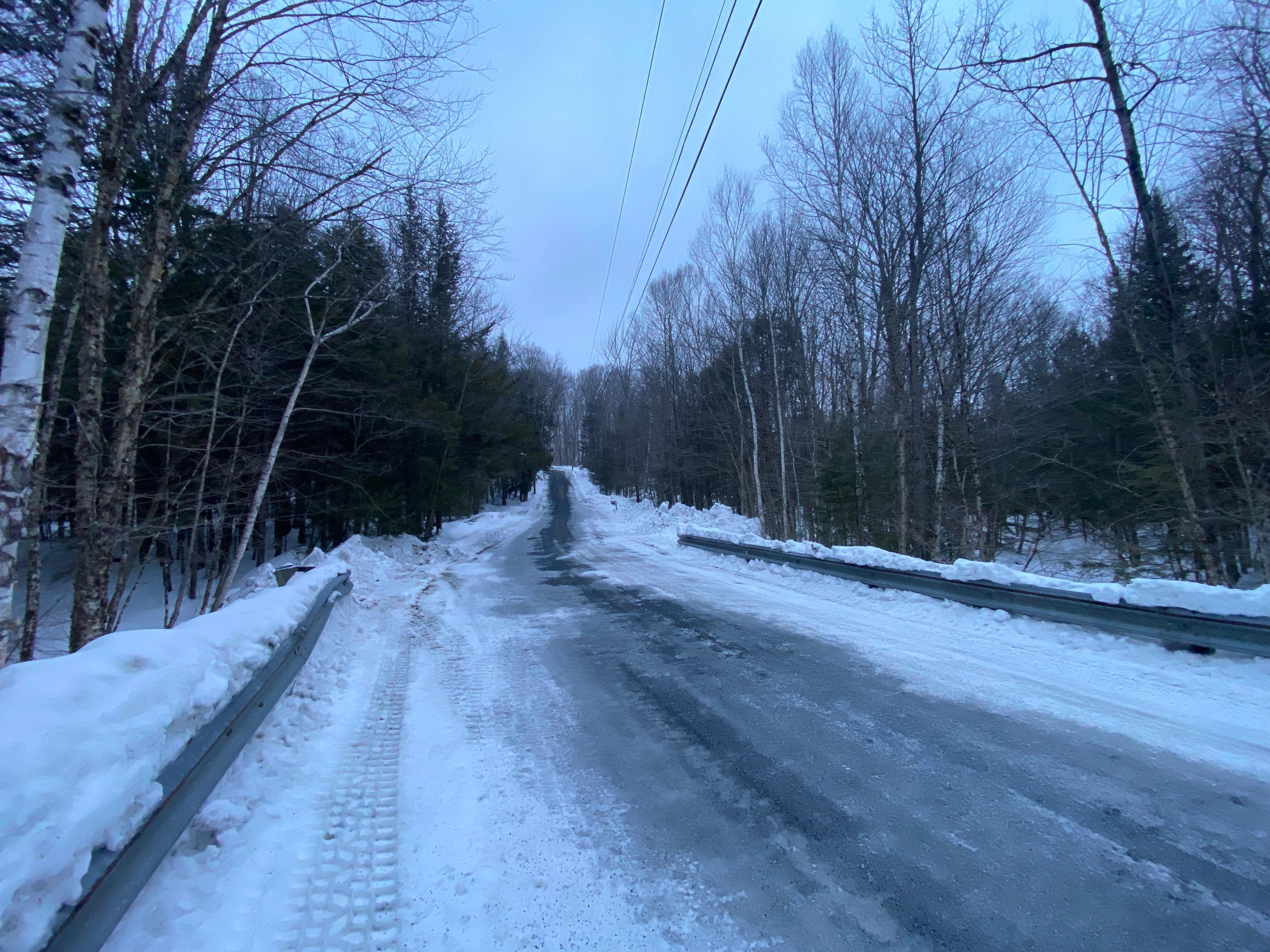 Nice walk in the snow near the cottage