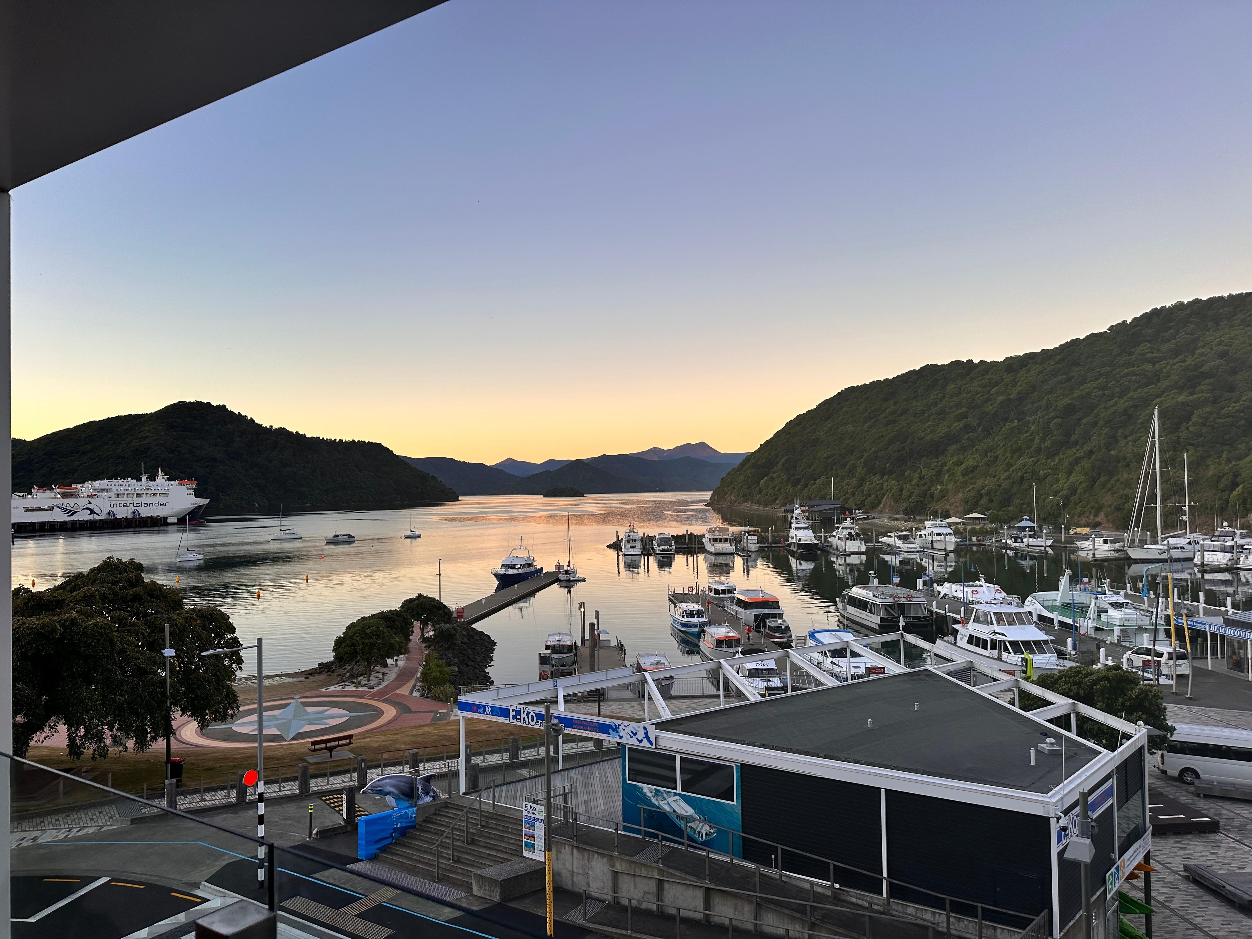 Picton harbor view out of the windows. 