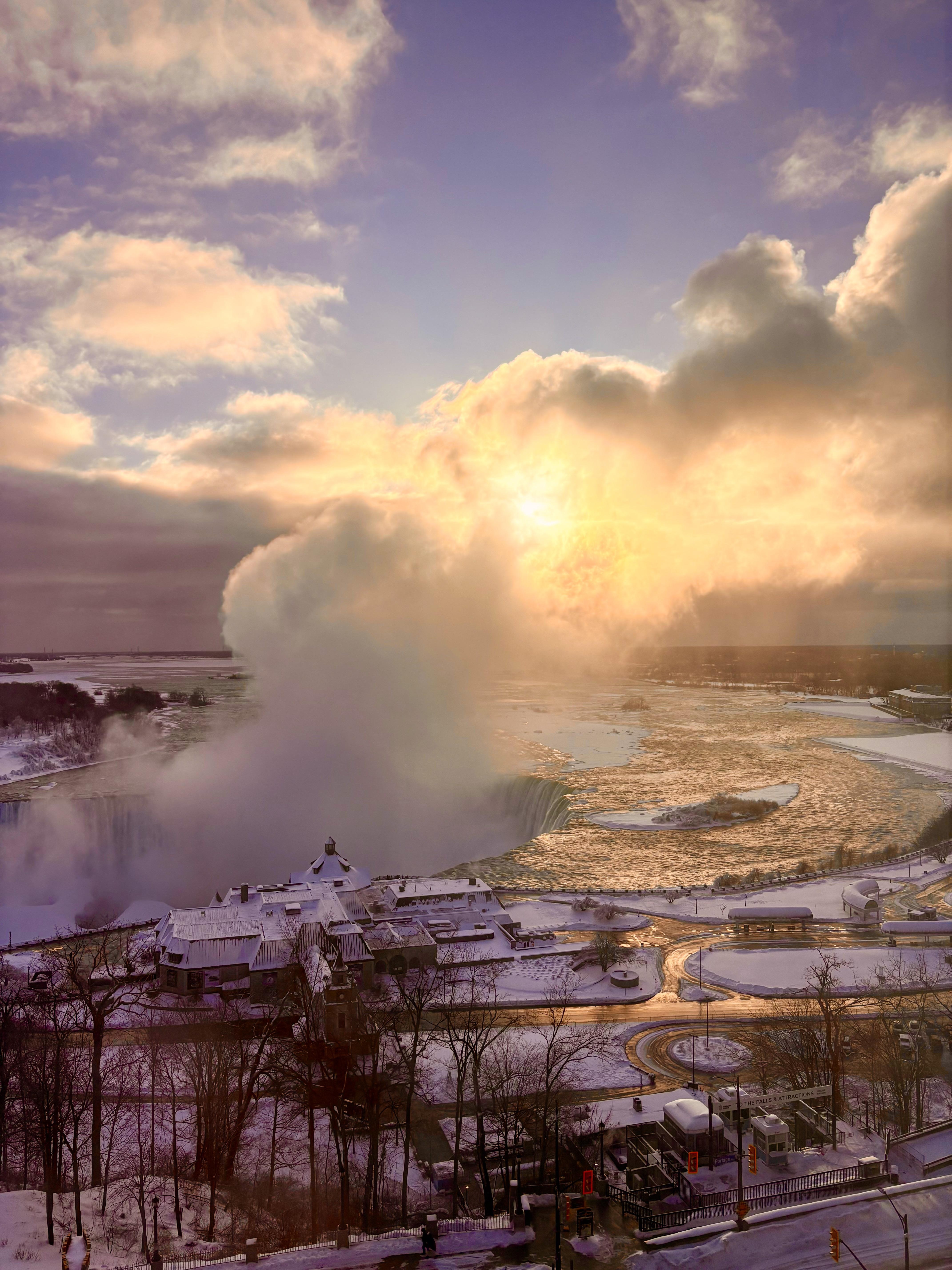 Sunrise view from window 