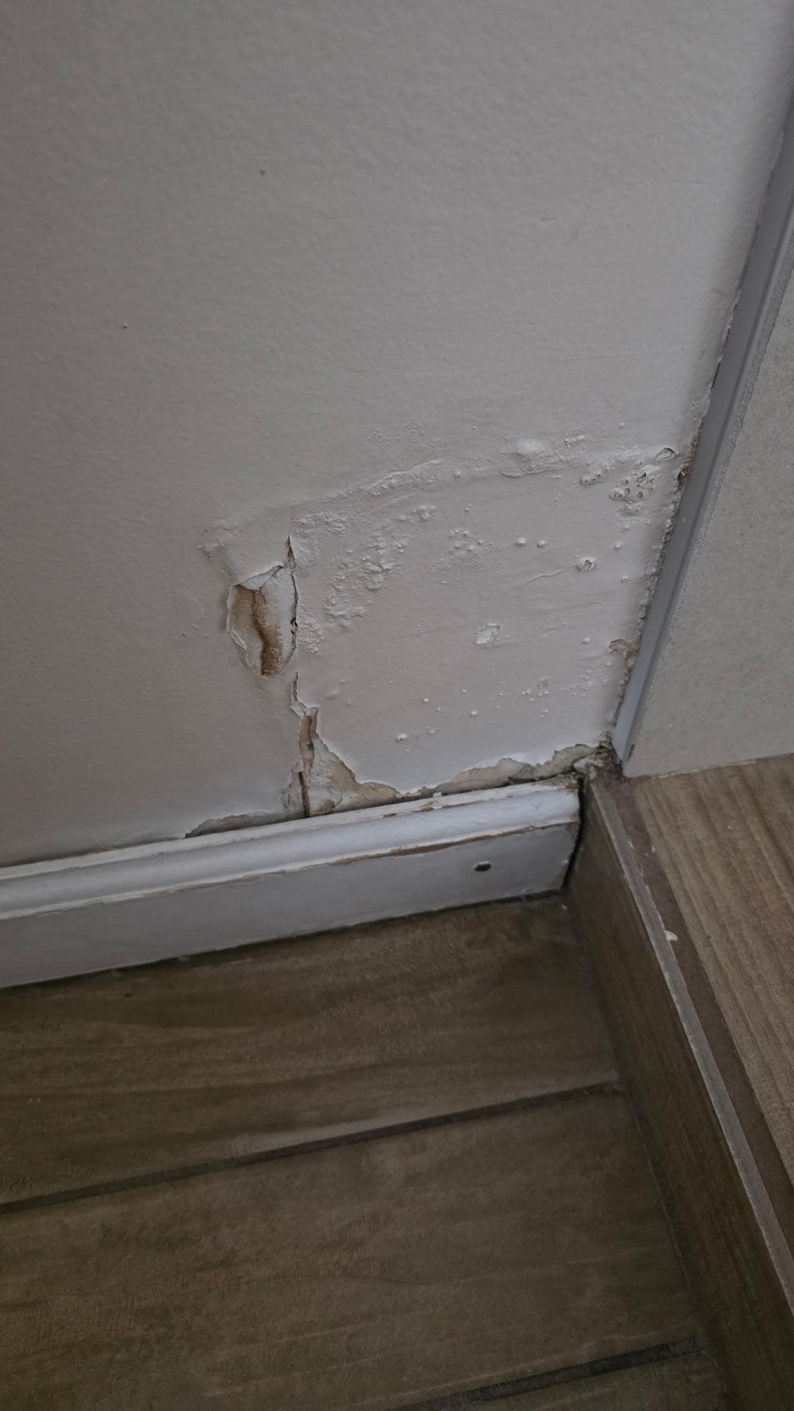 Poorly repaired piece of sheetrock.