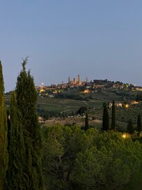 San Gimignano from the pool deck.