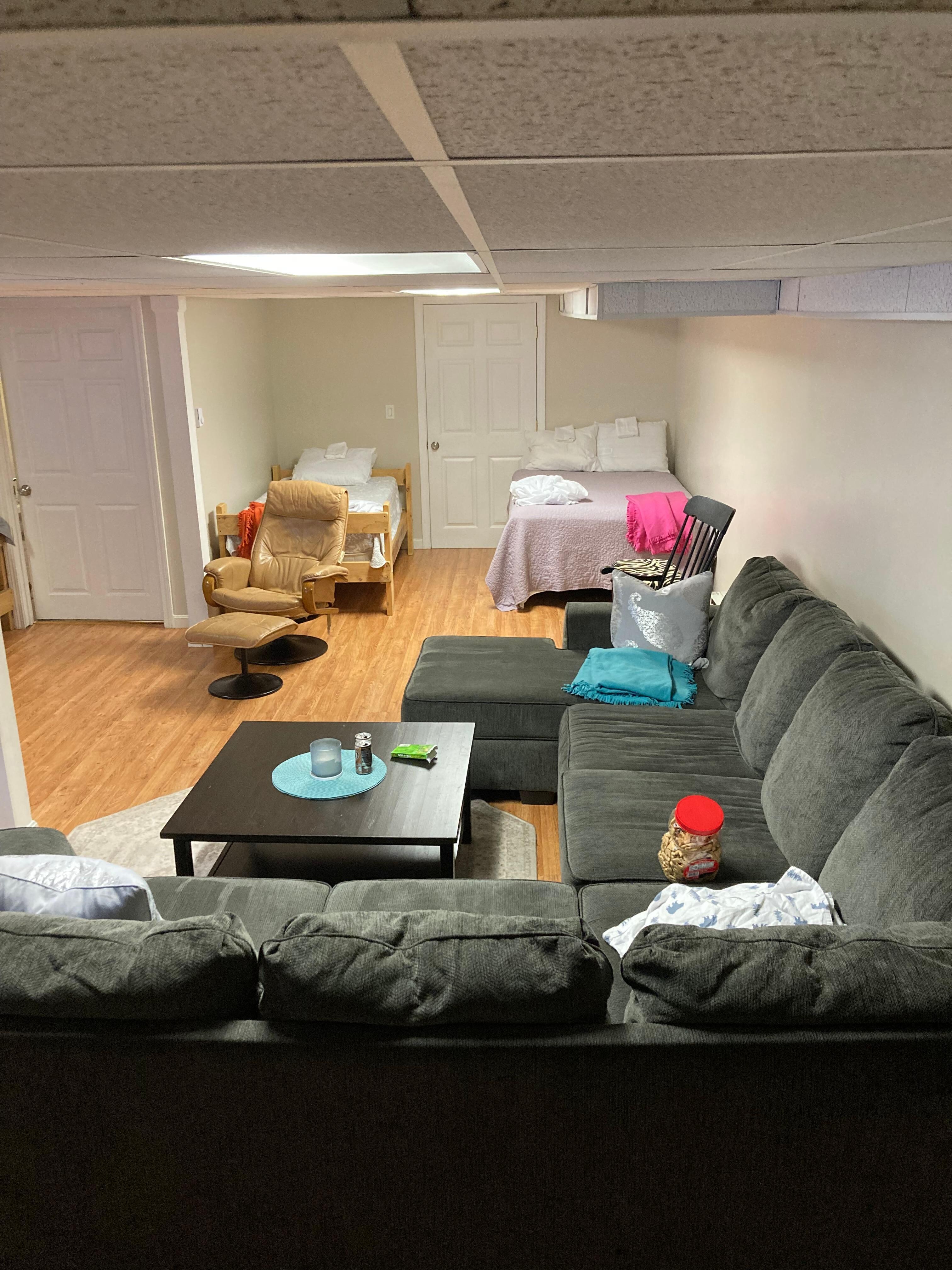 Spacious room downstairs 