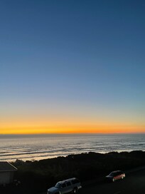Watching sunset from our room