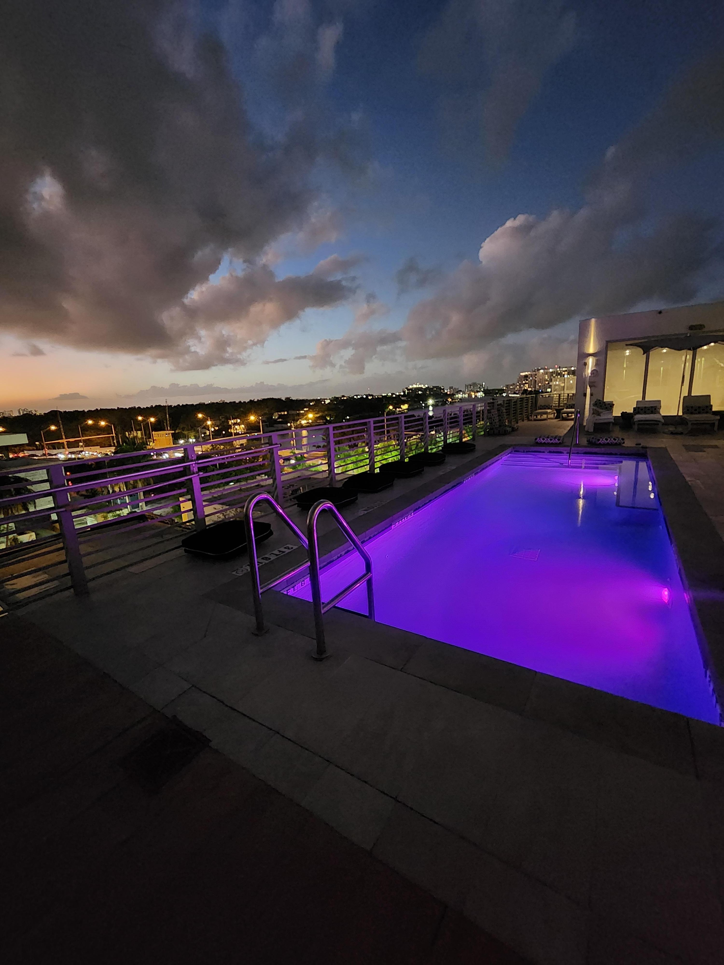 Rooftop Pool at night