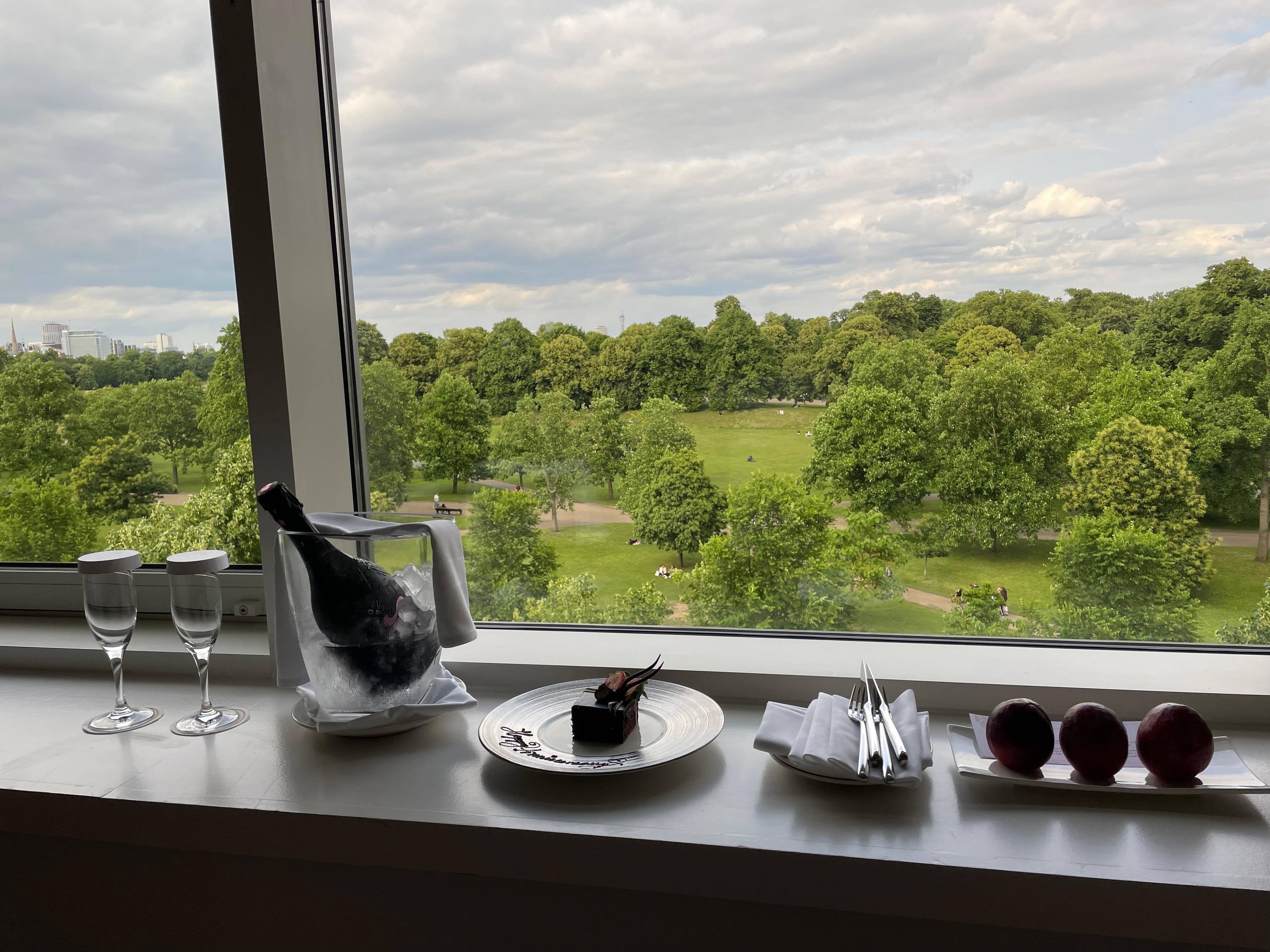 View from room over looking Kensington Gardens