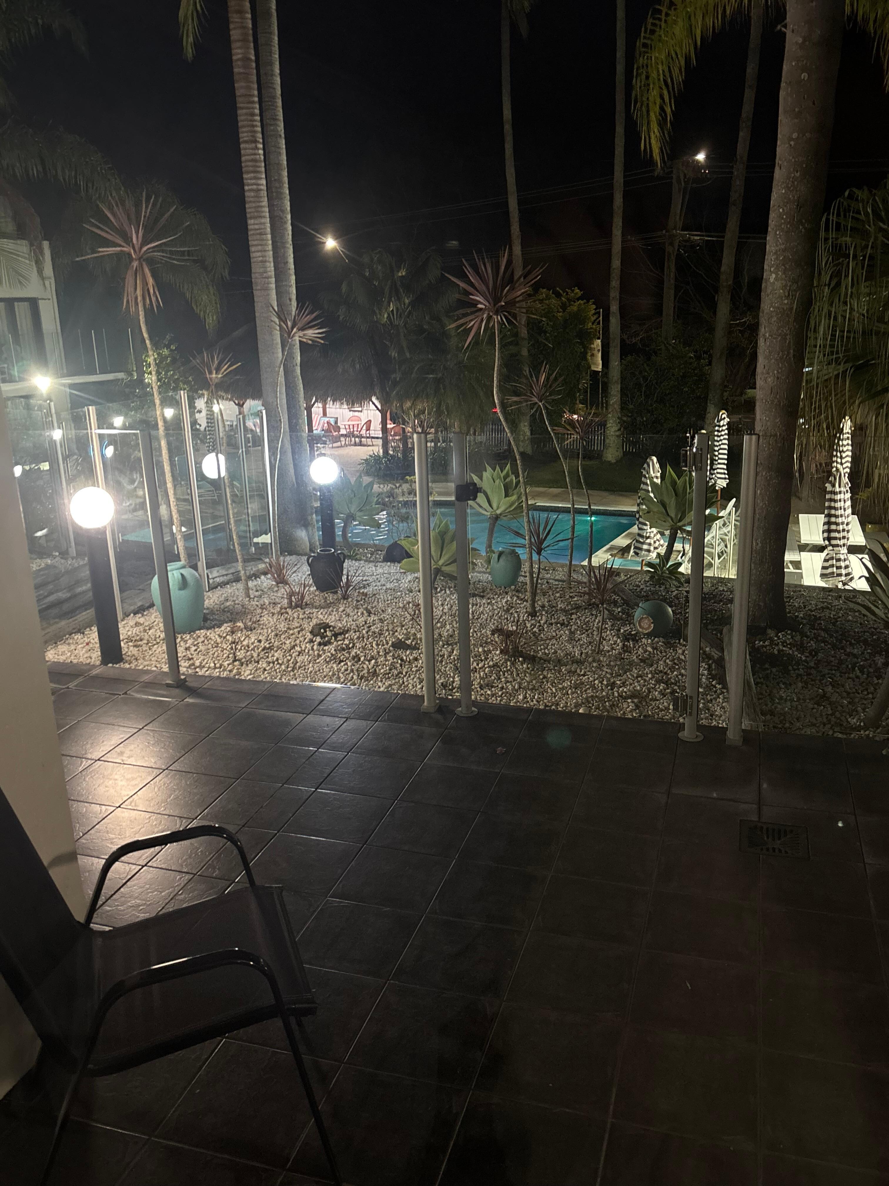 The view of the pool from our window- not a great photo sorry 