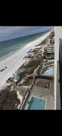 View from our balcony of where the indoor pool was.