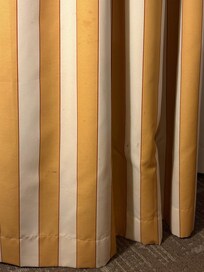 Stains and unknown substances on curtains