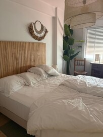 Bedding for previous tenant.