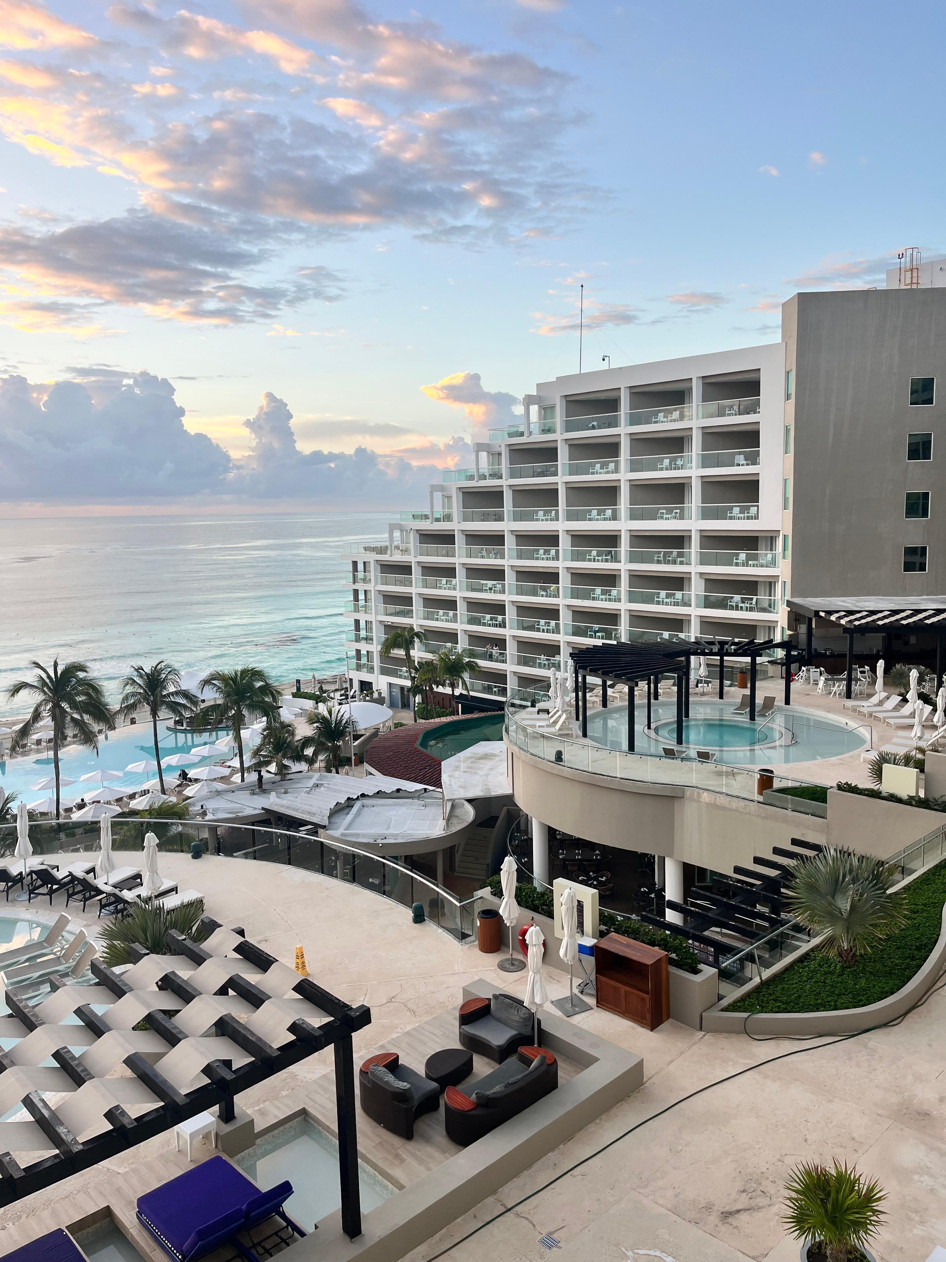 View from our room at sunrise